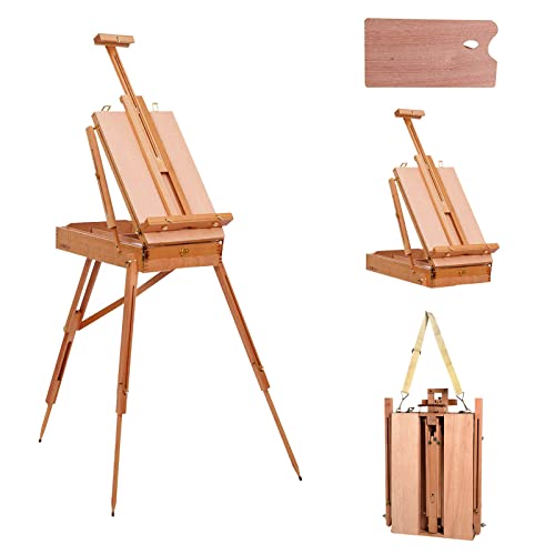 LIFEZEAL Höhenverstellbare Künstler-Staffelei mit Schublade, Atelierstaffelei aus Buchenholz LIFEZEAL Höhenverstellbare Künstler-Staffelei mit Schublade, Atelierstaffelei aus Buchenholz