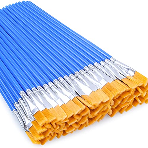 anezus 50 kleine Flache Pinsel für Kinder, für Aquarell, Acryl, Öl anezus 50 kleine Flache Pinsel für Kinder, für Aquarell, Acryl, Öl