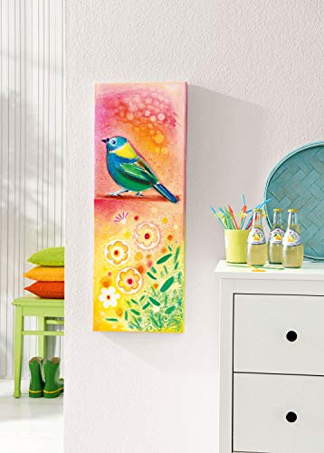 Marabu 12010075084 - Acryl Color gold 500 ml, cremige Acrylfarbe auf Wasserbasis, schnell trocknend, lichtecht, wasserfest, zum Auftragen mit Pinsel und Schwamm auf Leinwand, Papier und Holz