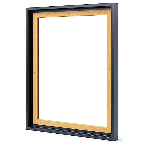 Stallmann Design Schattenfugenrahmen für Keilrahmen | 100x150 cm | schwarz | MDF Rahmen für Leinwände mit Tiefeneffekt | mit Montagezubehör | Rahmen ohne Glas und Rückwand