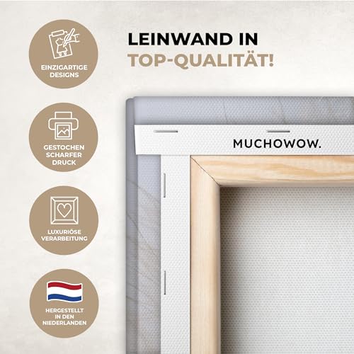 MuchoWow Leinwand Bilder, Einzigartige Wanddeko mit Rahmen, Blumen - Löwenzahn - Entwurf, Wandbilder Wohnzimmer, Deko Schlafzimmer 80x120 cm