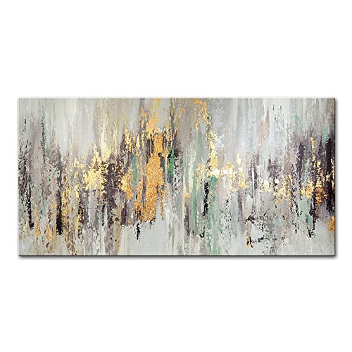 Abstraktes Ölgemälde, handgemalte Wandkunst, 140x70, Leinwandbild, Wohnzimmer, abstrakte Zeichnung, Heimdekoration von Mintura