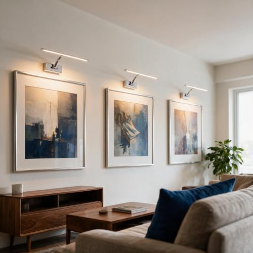B·LED BARCELONA LED Bilderleuchte 6W Chrom, schwenkbar, 2700K