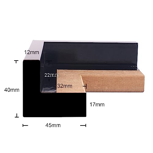 Monframe Schattenfugenrahmen - 50x50 cm - Schwarz Glanz - für Leinwandbilder auf Keilrahmen - Leerrahmen ohne Glas und Rückwand