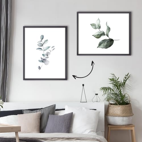 Bildershop-24 Schattenfugenrahmen Lemgo für Keilrahmenbilder und Leinwände 40x40cm Schwarz Matt