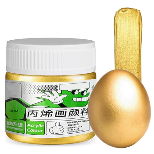 Femnow Metallic Acrylfarbe in Gold 100 ml für kreative Projekte auf verschiedenen Oberflächen