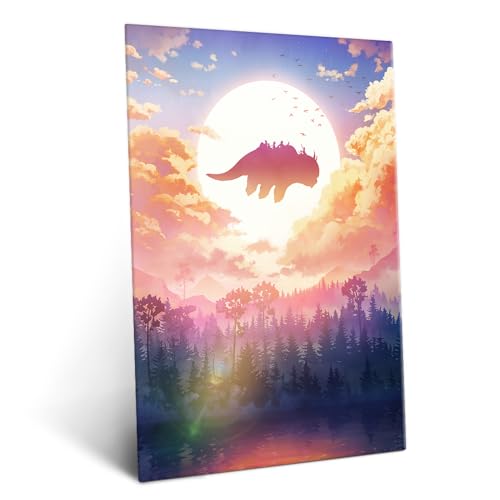 Metallposter Avatar The Last Airbender Flying Appa für moderne Wandgestaltung
