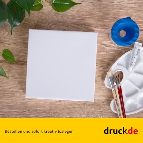 Keilrahmen Set aus 1 Stück in 80x120 cm, weiße Künstlerleinwand aus Polyester, zum Bemalen, fertig bespannt, geeignet für Acrylfarben oder Textilfarben, DIY Projektbedarf für Maler und Künstler