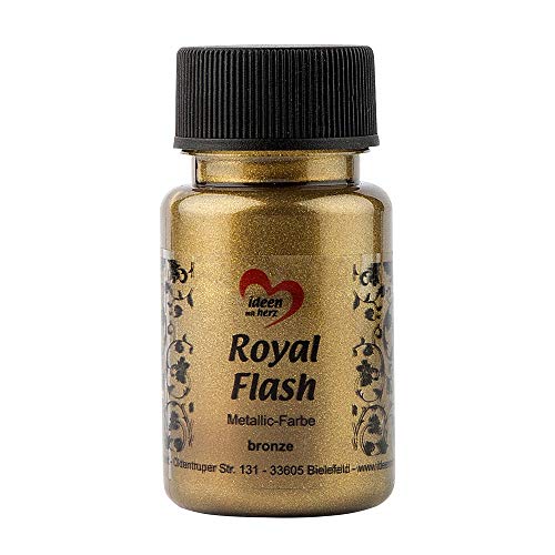 Ideen mit Herz Royal Flash Acryl-Farbe metallic bronze/gold, 50 ml