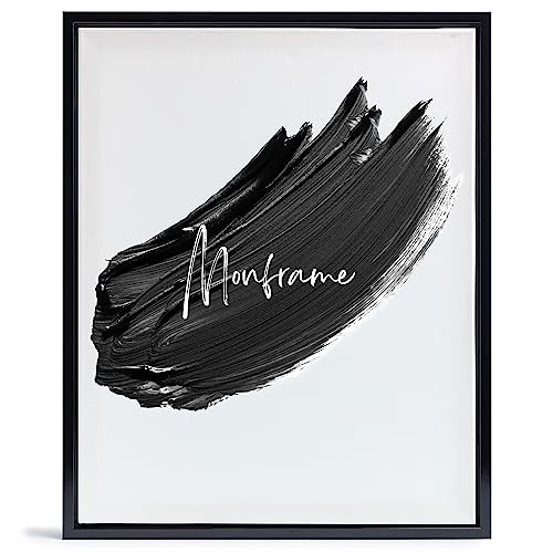 Monframe Schattenfugenrahmen - 50x50 cm - Schwarz Glanz - für Leinwandbilder auf Keilrahmen - Leerrahmen ohne Glas und Rückwand
