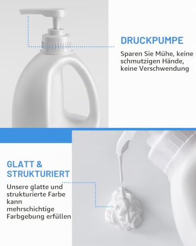 Nicpro Weißes Acrylfarben Set 2040 ml, wasserbasiert, mit Pumpe, 1er Pack