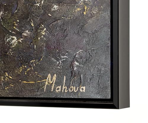 YS Art Abstrakt Acryl Gemälde auf Leinwand 100x50 cm mit Rahmen