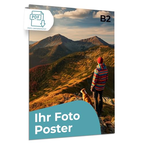Cimpress – Personalisiertes Poster mit Foto & Text im Format B2 (50 x 70 cm) – Individuelle Wandkunst für Zuhause, Büro oder als Geschenk