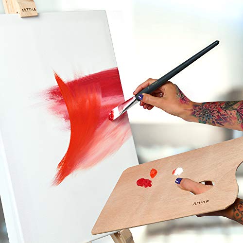 Keilrahmen Leinwand zum Bemalen 60x60 cm – Artina FSC® 2er Set bespannte Keilrahmen Leinwände zum malen für Acrylfarben Canvas 100% Baumwolle – Acryl Leinwand Rahmen