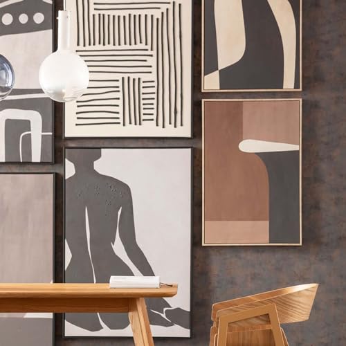 Kare Design Leinwandbild Classic Shape Blacky, Schwarz/Weiß, Wandbild, vertikale Wandmontage, Wohnzimmer, Wanddekoration, Bild, Abstrakt, Modern, Wohnzimmer, Schlafzimmer, Flur, 93x63 cm (L/B)