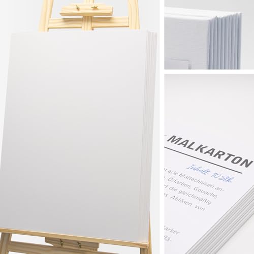 10 Stk. 50x70cm große Künstler-Leinwände im Set zum bemalen - leere weiße Leinwand Malkartons, Malpappen aus 100% Baumwolle, 2-fach weiß grundiert - ideal zum Malen für Profis, Kinder, Hobby 10 Stk. 50x70cm große Künstler-Leinwände im Set zum bemalen - leere weiße Leinwand Malkartons, Malpappen aus 100% Baumwolle, 2-fach weiß grundiert - ideal zum Malen für Profis, Kinder, Hobby