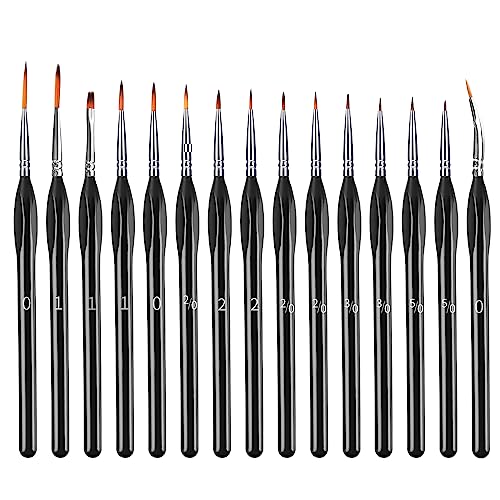 Molain 15 teiliges Pinsel Set für feine Details, Kunstmalpinsel Set mit dreieckigen Griffen Miniatur Pinsel Spitze Spitze Künstlerpinsel für Acryl Öl Aquarell Gesicht Nägel Modellmalerei Molain 15 teiliges Pinsel Set für feine Details, Kunstmalpinsel Set mit dreieckigen Griffen Miniatur Pinsel Spitze Spitze Künstlerpinsel für Acryl Öl Aquarell Gesicht Nägel Modellmalerei
