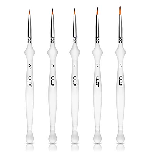 WLOT Detailing Pinsel Pinselset Malen Set Miniatur Professionelle Ideal für Acryl, Aquarell, Miniatur, Modell, Nagel Gesichtsbemalung Malpinsel