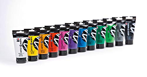 Marabu 12200044958 - Artist Acryl, Ultramarinblau 120 ml, feine Acrylfarbe in Künstlerqualität, auf Wasserbasis, pastose Konsistenz, hoch pigmentiert, sehr gute Brillanz und Deckkraft