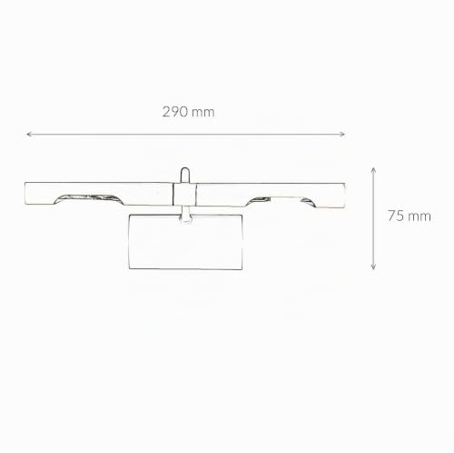 Easylight Bilderleuchte aus Metall in Messing Antik, 2x G9, B 29 cm