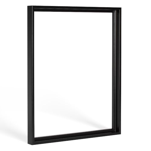 Bildershop-24 Schattenfugenrahmen Lemgo für Keilrahmenbilder und Leinwände 40x40cm Schwarz Matt