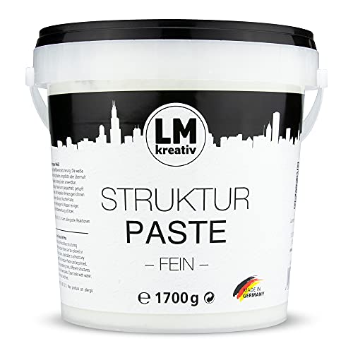LM Strukturpaste fein 1,7 kg | Texture Paste | für Acrylmalerei & Leinwand | Spachtelmasse Acryl | Impasto | Flächenspachtelmasse | Spachtel