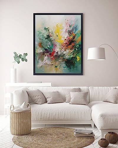 Monframe Schattenfugenrahmen - 60x90 cm - Schwarz - für Leinwandbilder auf Keilrahmen - Leerrahmen ohne Glas und Rückwand