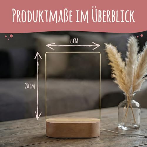 GRAVURZEILE Beleuchtetes Acrylglas - Kalender mit Jahrestag - Personalisierte mit Namen & Datum - Pärchengeschenk zum Jubiläum - Geschenk zur Hochzeit Valentinstag für Sie & Ihn - Farbe: Schwarz