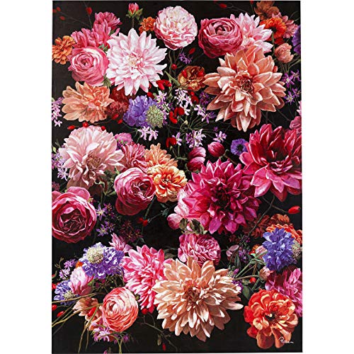 Kare Design Bild Touched Flower Bouquet, Pink, Baumwollleinwand, Massivholz Rahmen, handgemalte Details mit Acrylfarbe, Flowerprint, Abstrakt, Modern, Wohnzimmer, Schlafzimmer, Flur, 200x140x3,5cm