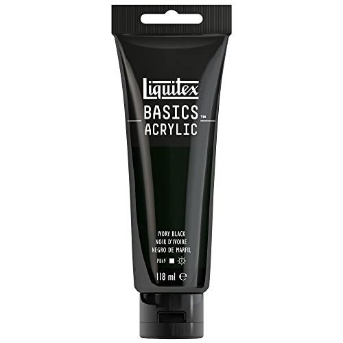 Liquitex 8870021 Basics - Acrylfarbe, monopigmentierte Künstlerpigmente, lichtecht, mittlere Viskosität, Archivqualität, seidenglänzender Finish, 118ml Tube - Silber