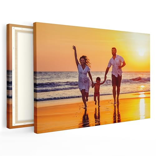 Bild auf Leinwand personalisiert Groß 120x80 drucken - von MuchoWow© - für Schlafzimmer Bilder Leinwände Wand Deko Wohnzimmer
