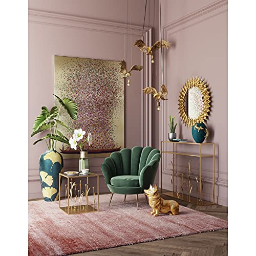 Kare Design Bild Touched Flower Boat Gold/Pink, Gemälde, Pastellfarben, Asia-Stil, buntes Wandbild, Canvas-Leinwand, Massivholz Rahmen, handgemalte Details mit Acrylfarbe, Abstrakt, 160x120x3,5cm