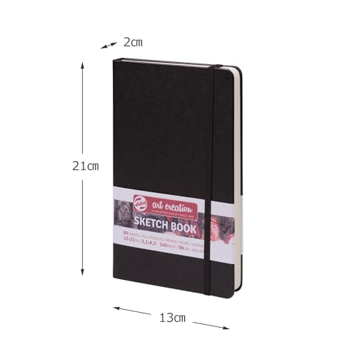 Talens Art Creation Skizzenbuch Schwarz 13 x 21 cm, 80 Blatt, 140 g/m²