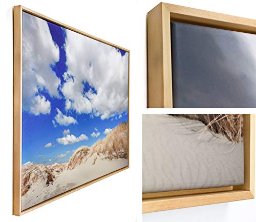 BIRAPA Madeira Schattenfugenrahmen für Leinwand 80x120 cm in Natur Unbehandelt, Holzrahmen, Rahmen für Leinwände, Leerrahmen für Leinwand, Schattenfugenrahmen für Keilrahmen