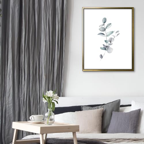 HaakDesign Schattenfugenrahmen Levi in Schwarz Gold gebürstet 100 X 150 cm für Keilrahmenbilder und Leinwände Glanz Edition