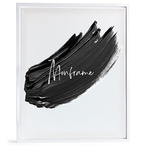 Monframe Schattenfugenrahmen - 80x100 cm - Weiß Glanz - für Leinwandbilder auf Keilrahmen - Leerrahmen ohne Glas und Rückwand