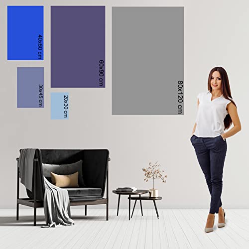 Feeby - Wandbilder Wohnzimmer Abstrakt Geometrie 80x120 cm Leinwand Bilder, Bilder für Schlafzimmer, Echter Gemalter Effekt, Moderne Wanddeko, Gemälde - Boho Wie Gemalt Beige