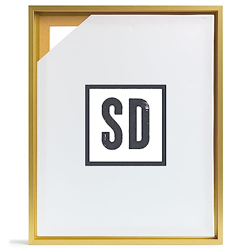 Stallmann Design Schattenfugenrahmen für Keilrahmen | 100x150 cm | Gold | MDF Rahmen für Leinwände mit Tiefeneffekt | mit Montagezubehör | Rahmen ohne Glas und Rückwand