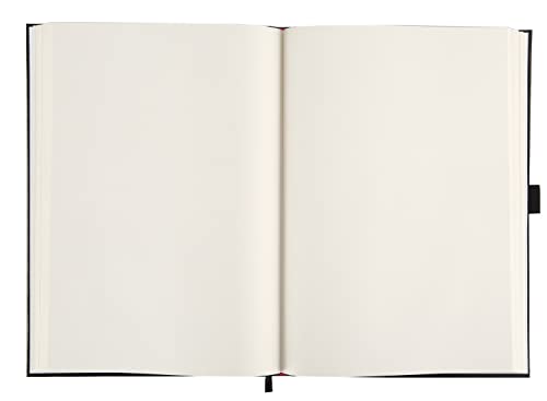Idena 63142 Skizzenbuch A4 blanko, 80 Blatt, 110 g/m², Hardcover schwarz