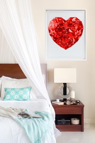 Stallmann Design Schattenfugenrahmen für Leinwände auf Keilrahmen | Farbe: Weiß | Größe: 80 x 100 cm | Rahmen ohne Glas & Rückwand | mit Montagezubehör