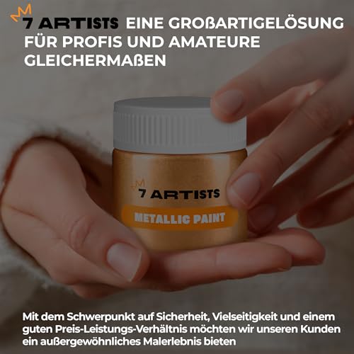 7 Artists Acrylfarben Bronze 50 ml | Acrylfarben Metallic | Metallic Acrylfarben | Farbe Bronze Metallic | Acrylfarben Bronze | Bronze Farbe Metall | Bronze Metallic | Acryl Bronze Metallic