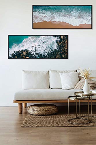 BIRAPA Madeira Schattenfugenrahmen für Leinwand 80x100 cm in Schwarz, Holzrahmen, Rahmen für Leinwände, Leerrahmen für Leinwand, Schattenfugenrahmen für Keilrahmen