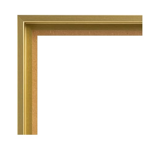 Stallmann Design Schattenfugenrahmen für Keilrahmen | 50x50 cm | gold | MDF Rahmen für Leinwände mit außergewöhnlicher Tiefenwirkung (40mm) | mit Montagezubehör | ohne Glas und Rückwand