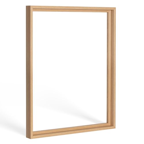 Bildershop-24 Schattenfugenrahmen mit Schattenfuge Lemgo Rahmen für Keilrahmenbilder und Leinwände 80 X 120cm Eiche Natur Dekor