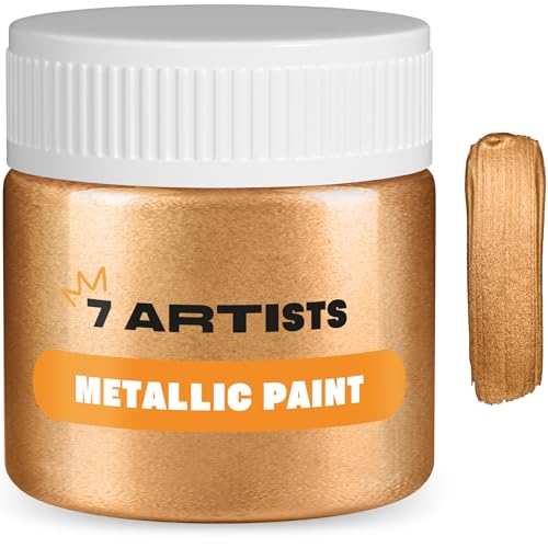 7 Artists Acrylfarben Bronze 50 ml | Acrylfarben Metallic | Metallic Acrylfarben | Farbe Bronze Metallic | Acrylfarben Bronze | Bronze Farbe Metall | Bronze Metallic | Acryl Bronze Metallic