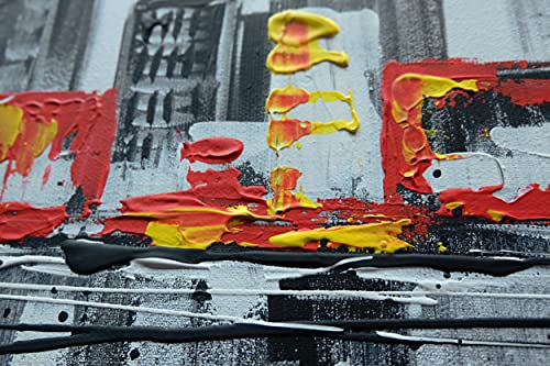 Monica Mirafiori I Gemälde City I 160x60cm | Gemälde Handgemalt | Acrylgemälde | Sehr Großes Acrylbild I Moderne Kunst I Kunstbilder