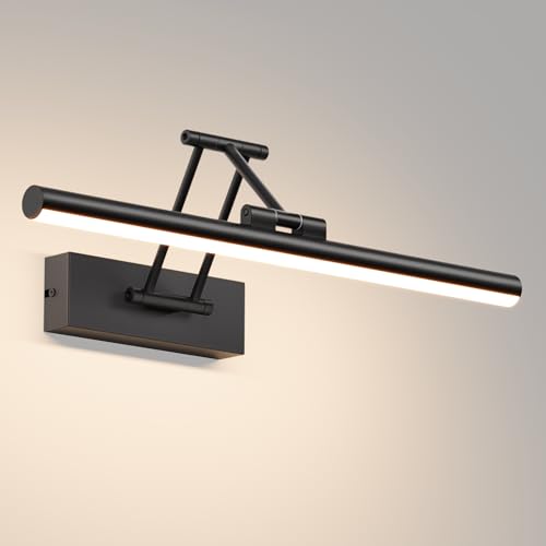 Klighten LED Spiegellampe Bad 40 cm, 12 W, 4000 K, schwarz