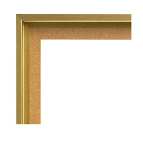 Stallmann Design Schattenfugenrahmen für Keilrahmen | 100x150 cm | Gold | MDF Rahmen für Leinwände mit Tiefeneffekt | mit Montagezubehör | Rahmen ohne Glas und Rückwand