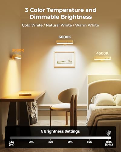 FULNIX kabellose Wandleuchten-2er-Set mit 7500 mAh Akku, RGB, Fernbedienung